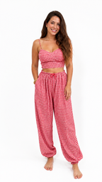 CONJUNTO VICHY TOPY PANTALÓN