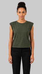CAMISETA HOMBRERAS CON TACHAS