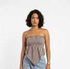 TOP VICHY CON CORTE PLUMA