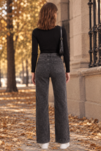 HIGH WAIST ZWARTE DENIM WASING