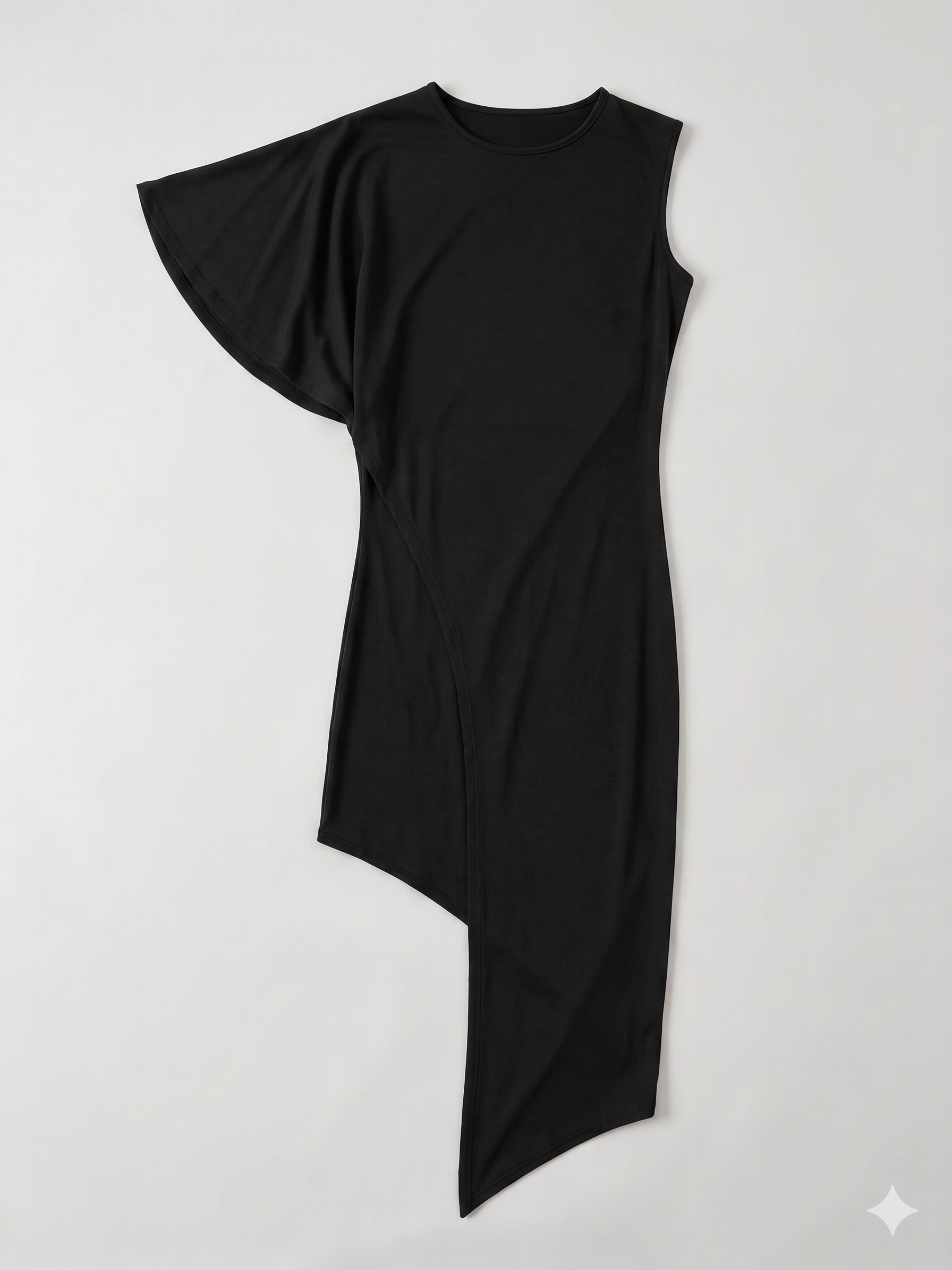 BLUSA ASIMÉTRICA CON MANGA AMPLIA