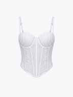 CORSET LENCERO TRANSPARENTE CON VARILLAS