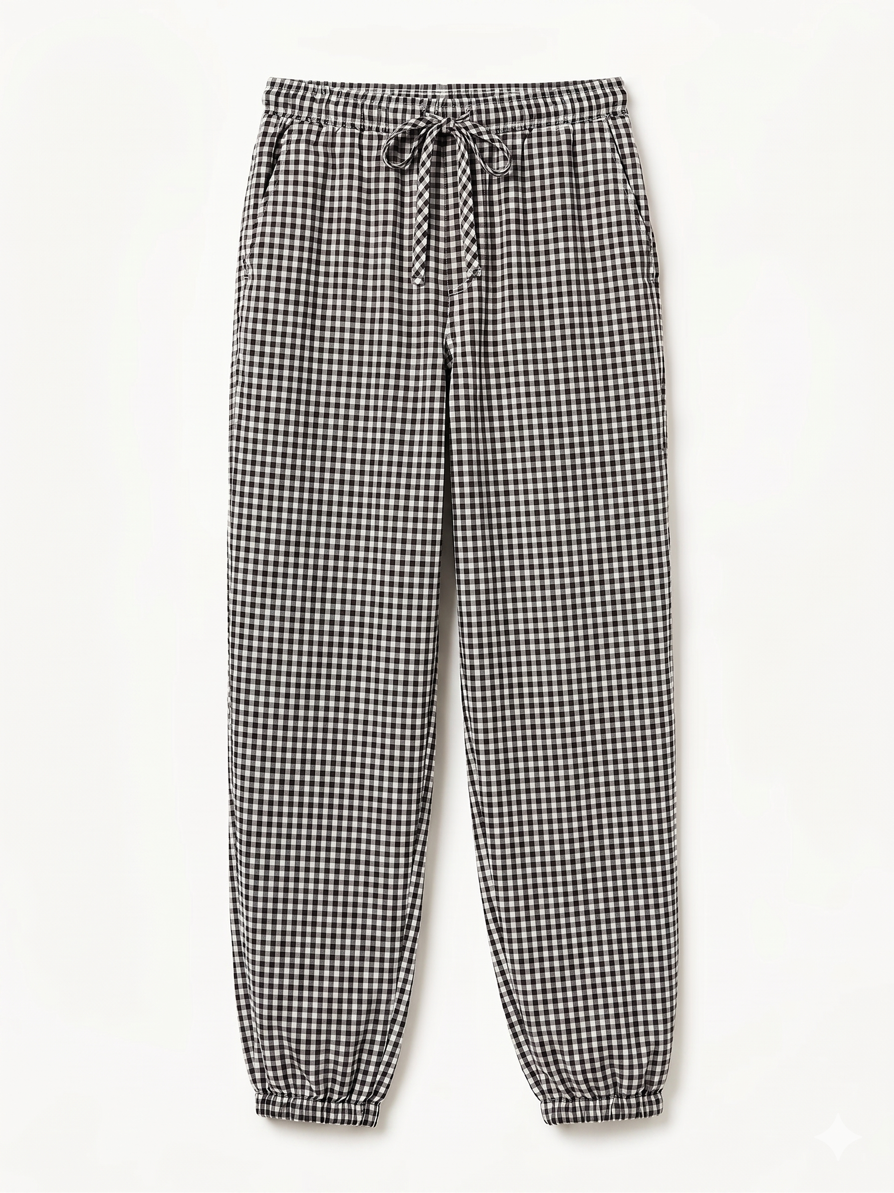 SPODNIE JOGGER W KRATKĘ VICHY