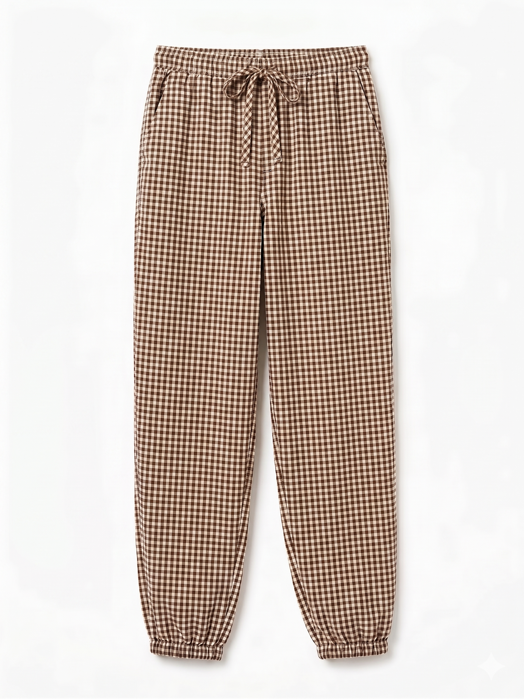 SPODNIE JOGGER W KRATKĘ VICHY