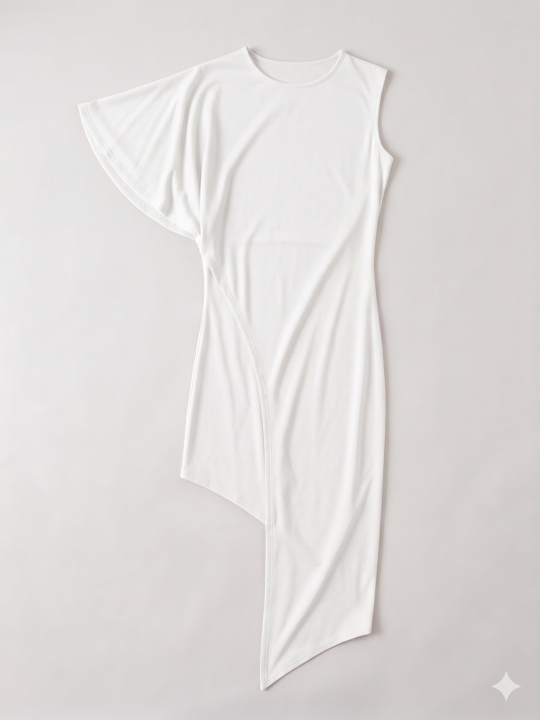BLUSA ASIMÉTRICA CON MANGA AMPLIA