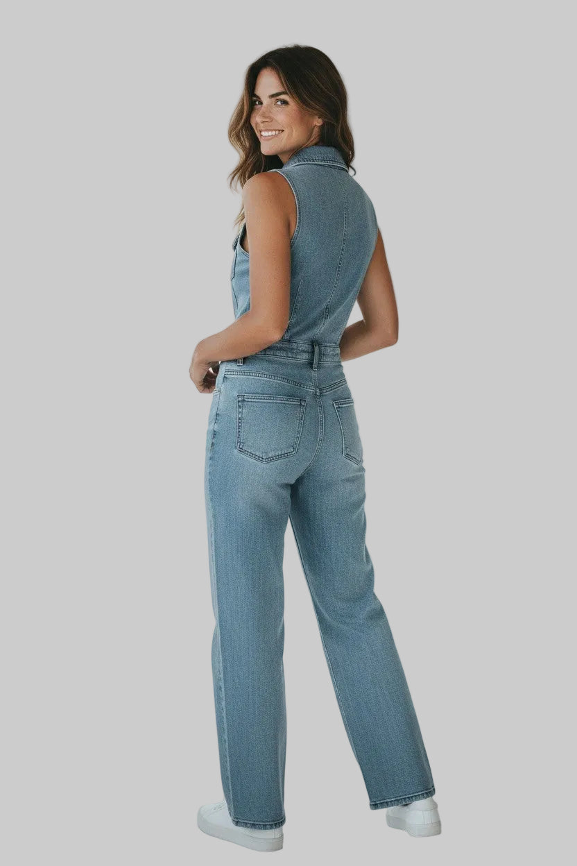 MONO LARGO SIN MANGAS ESTILO DENIM