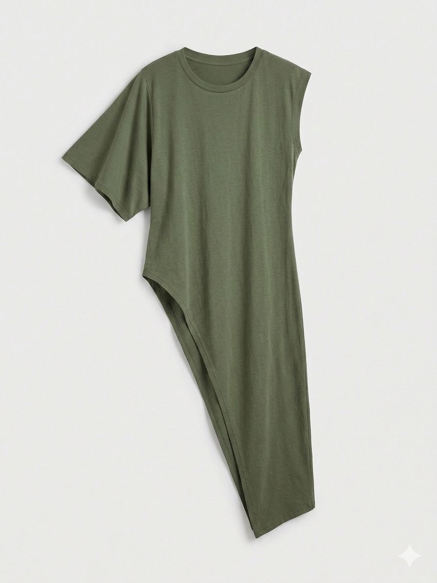 BLUSA ASIMÉTRICA CON HOMBRERA