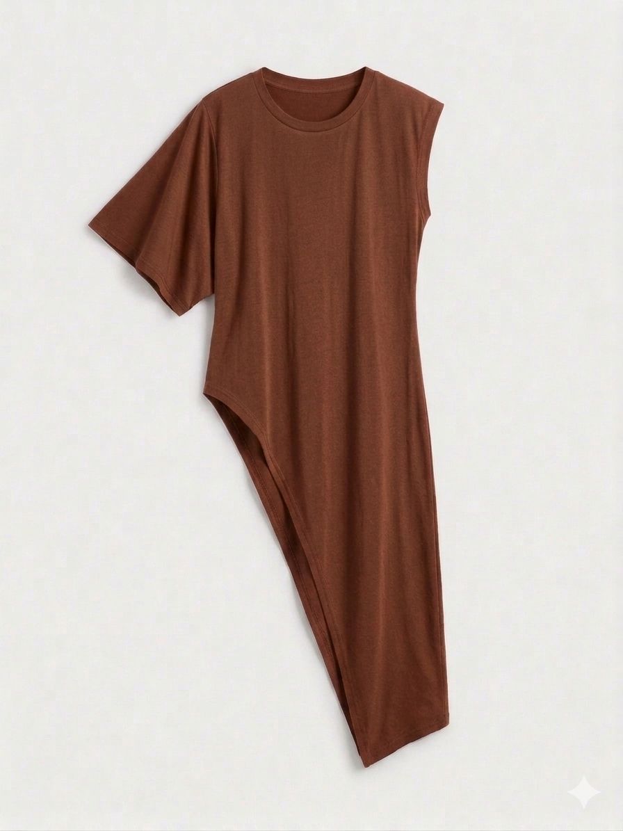 BLUSA ASIMÉTRICA CON HOMBRERA