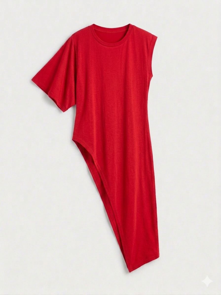 BLUSA ASIMÉTRICA CON HOMBRERA