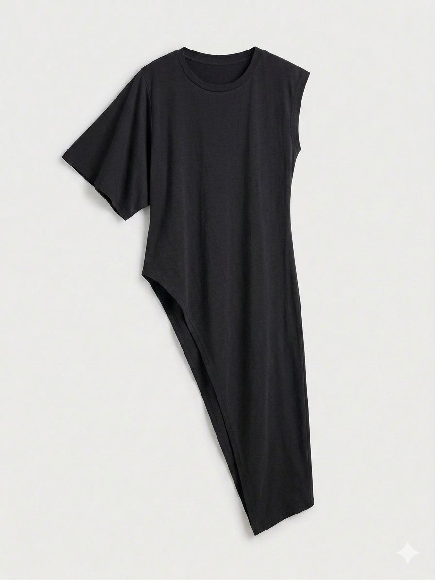 BLUSA ASIMÉTRICA CON HOMBRERA