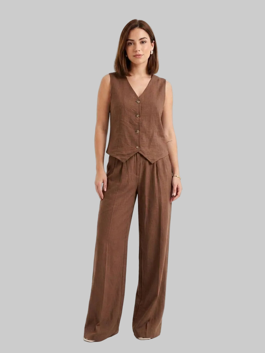 CONJUNTO CHALECO Y PANTALÓN ANCHO