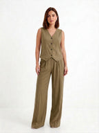 CONJUNTO CHALECO Y PANTALÓN ANCHO