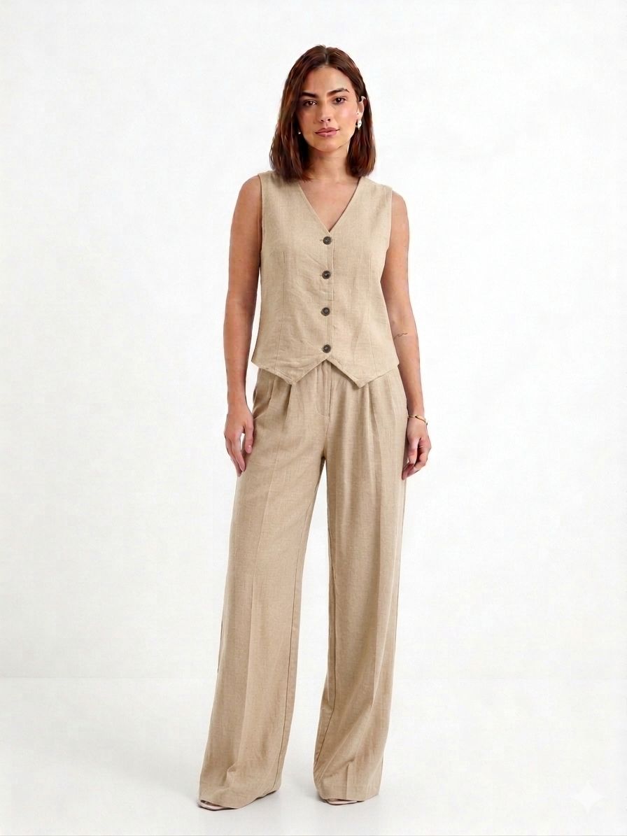 CONJUNTO CHALECO Y PANTALÓN ANCHO