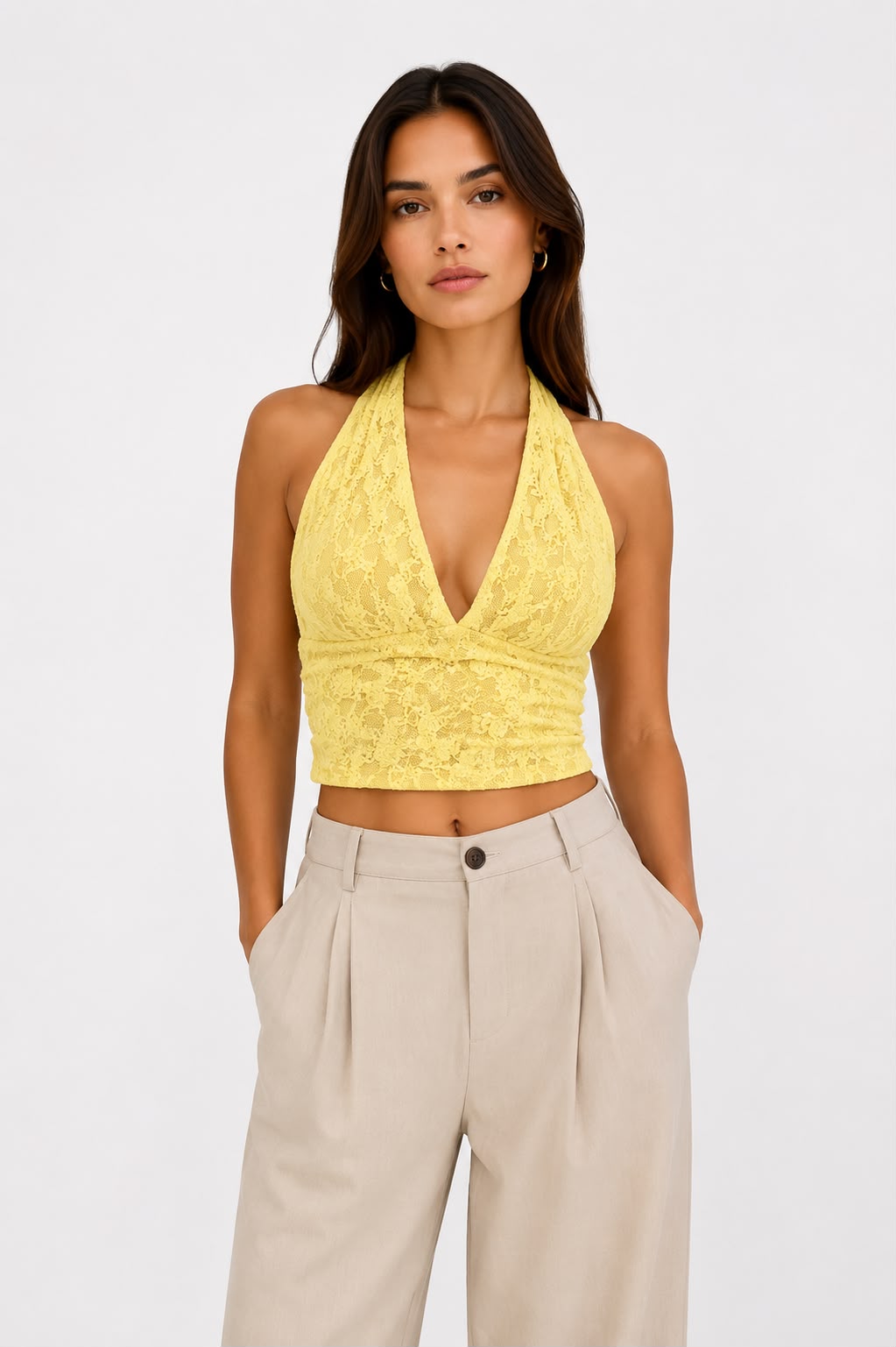 BLUSA HALTER ESCOTE PROFUNDO