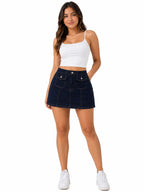 FALDA SHORT CON BOLSILLOS