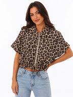 BLUSA ANIMAL PRINT CON CREMALLERA