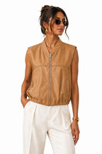 CHALECO EFCT PIEL ESTILO BOMBER