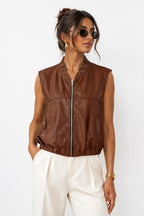 CHALECO EFCT PIEL ESTILO BOMBER