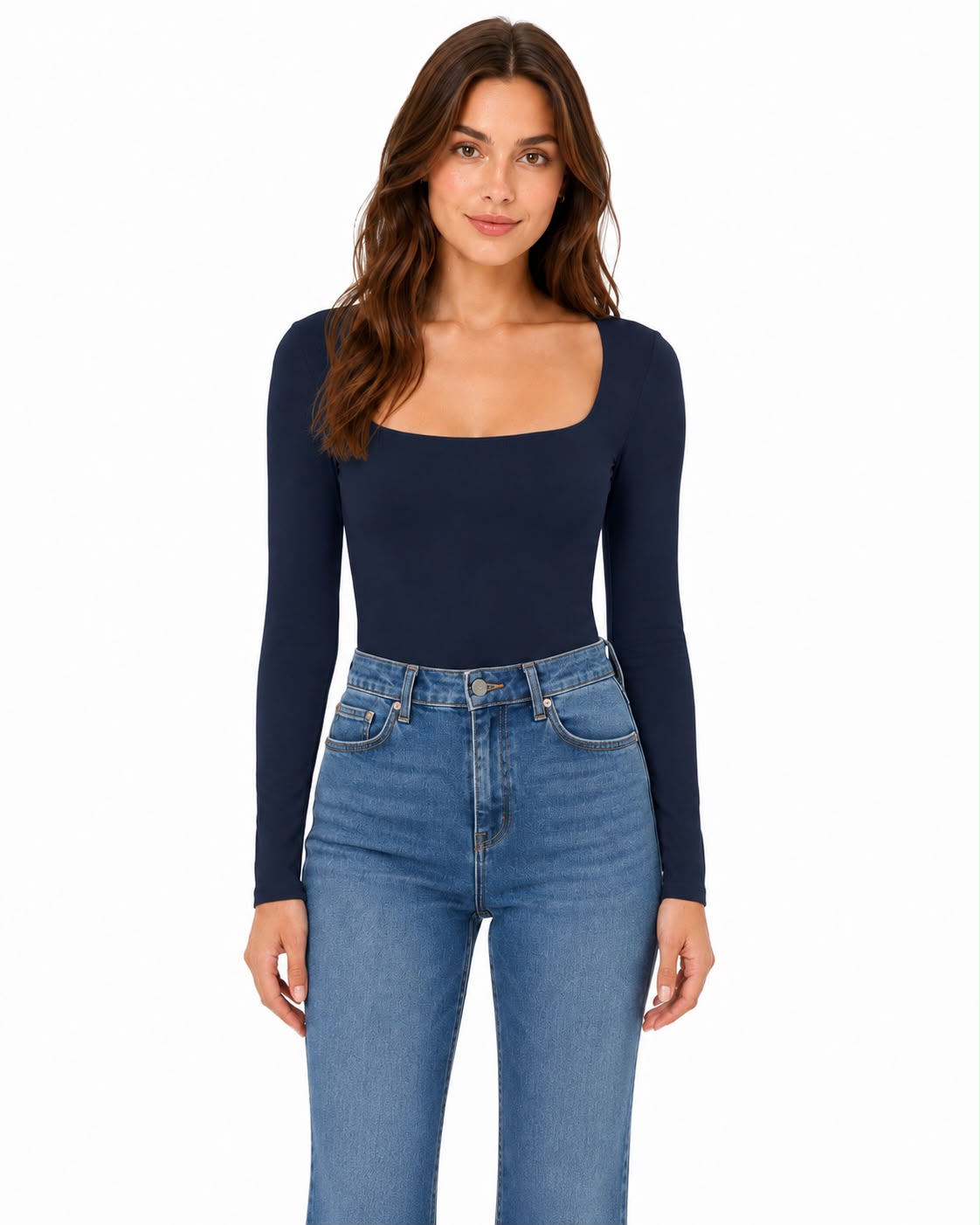STRETCH LONG-SLEEVED BLOUSE