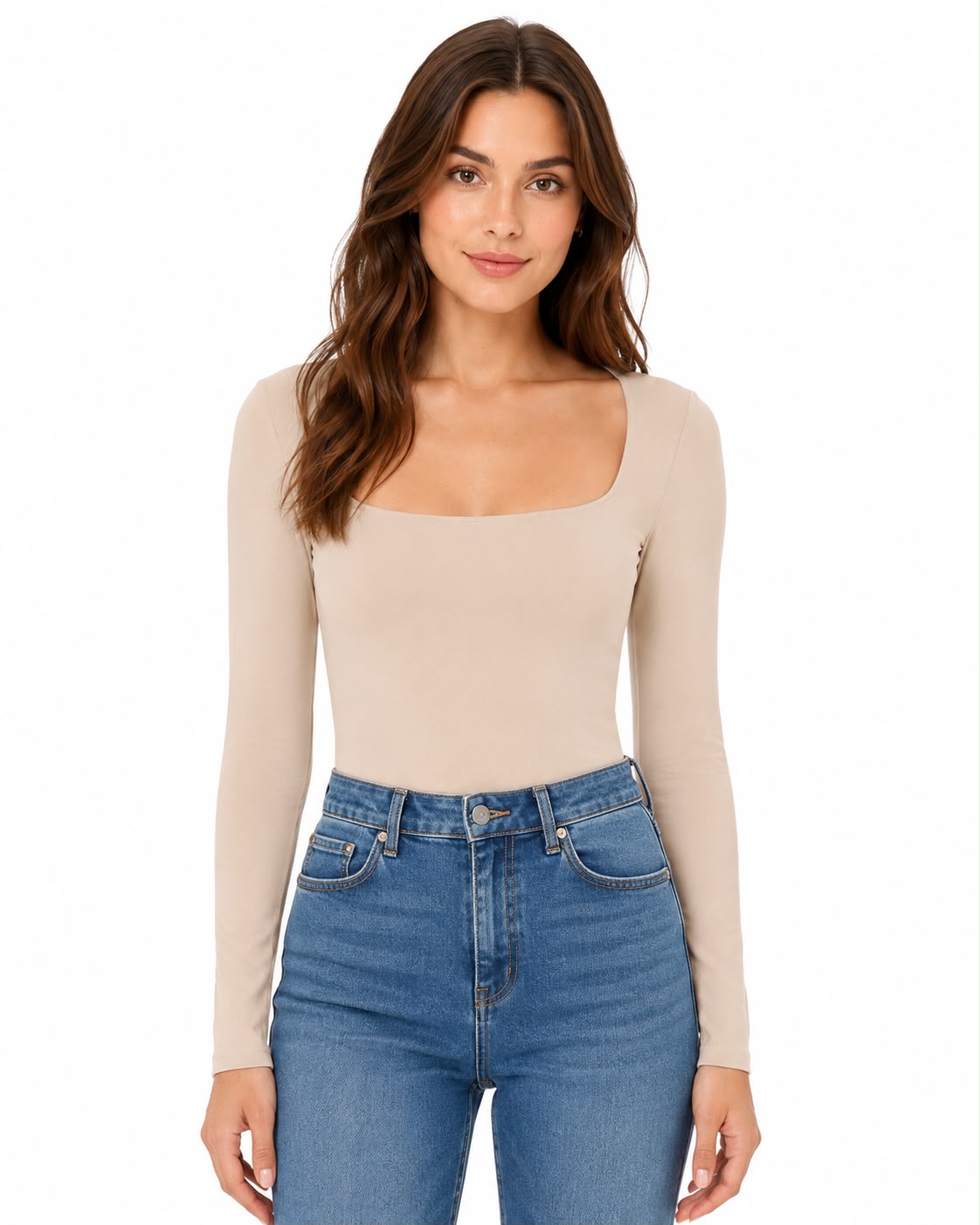 STRETCH LONG-SLEEVED BLOUSE