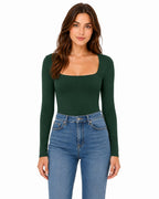 STRETCH LONG-SLEEVED BLOUSE