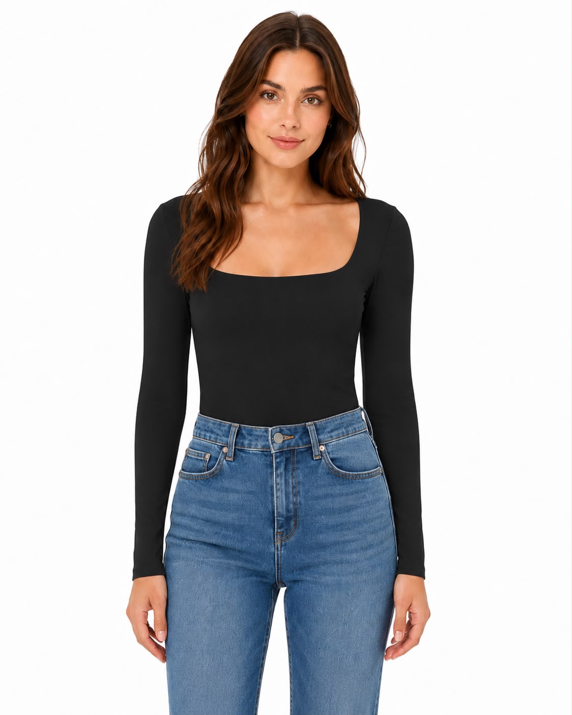 STRETCH LONG-SLEEVED BLOUSE