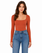 STRETCH LONG-SLEEVED BLOUSE