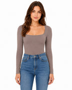 STRETCH LONG-SLEEVED BLOUSE