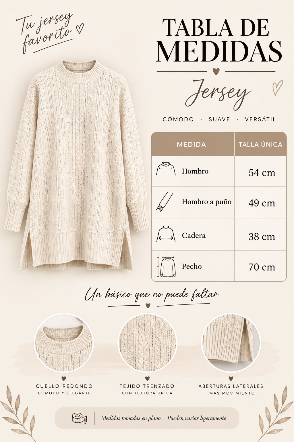JERSEY DE PUNTO CON ABERTURA LIZ