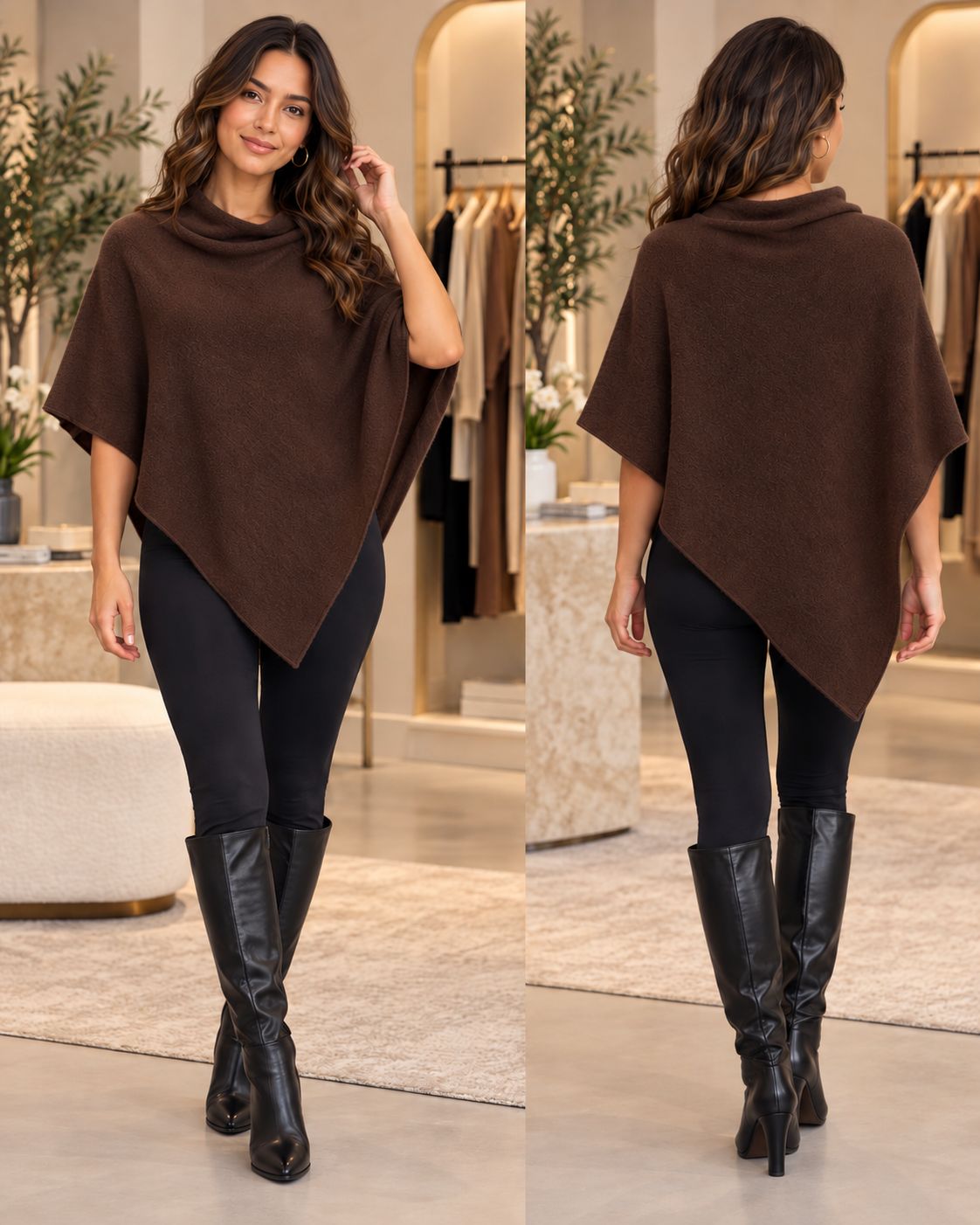 PONCHO DE PUNTO ELENGANCE