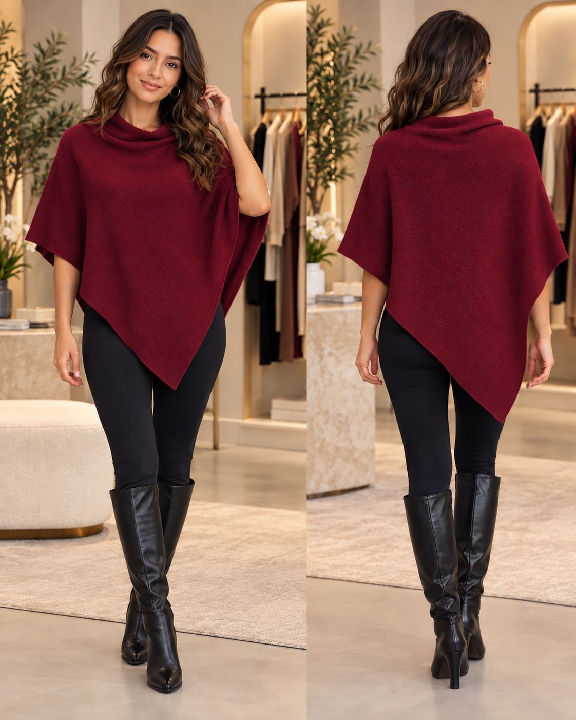 PONCHO DE PUNTO ELENGANCE