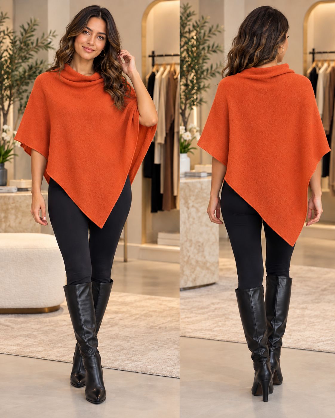 PONCHO DE PUNTO ELENGANCE