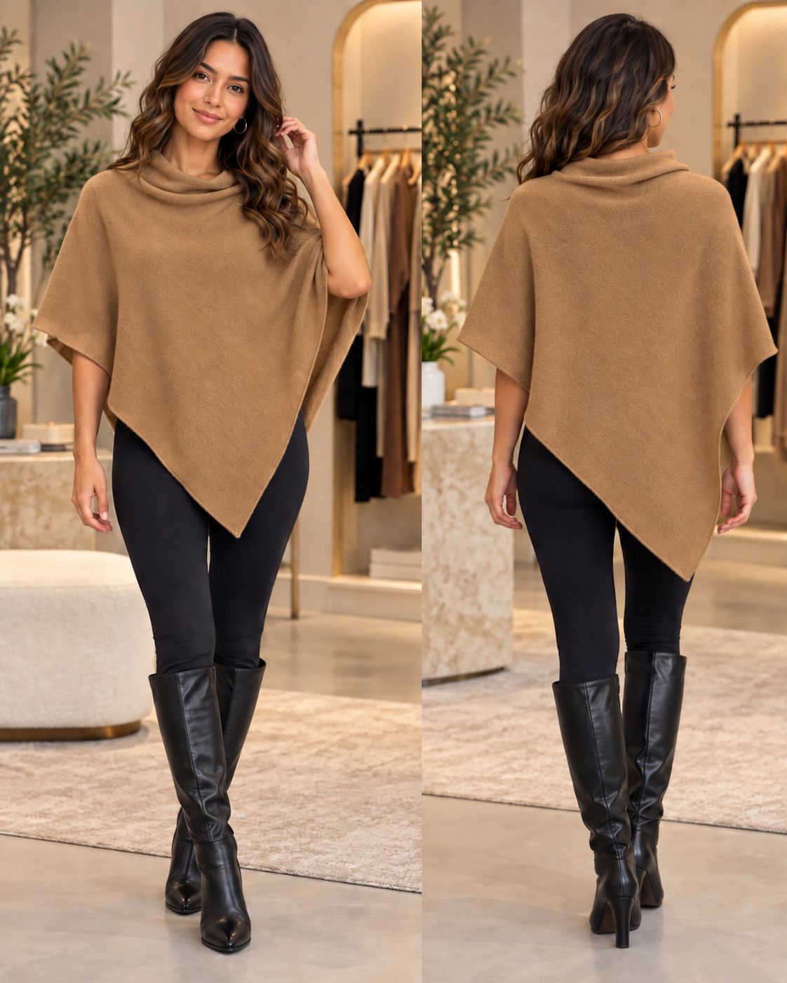 PONCHO DE PUNTO ELENGANCE