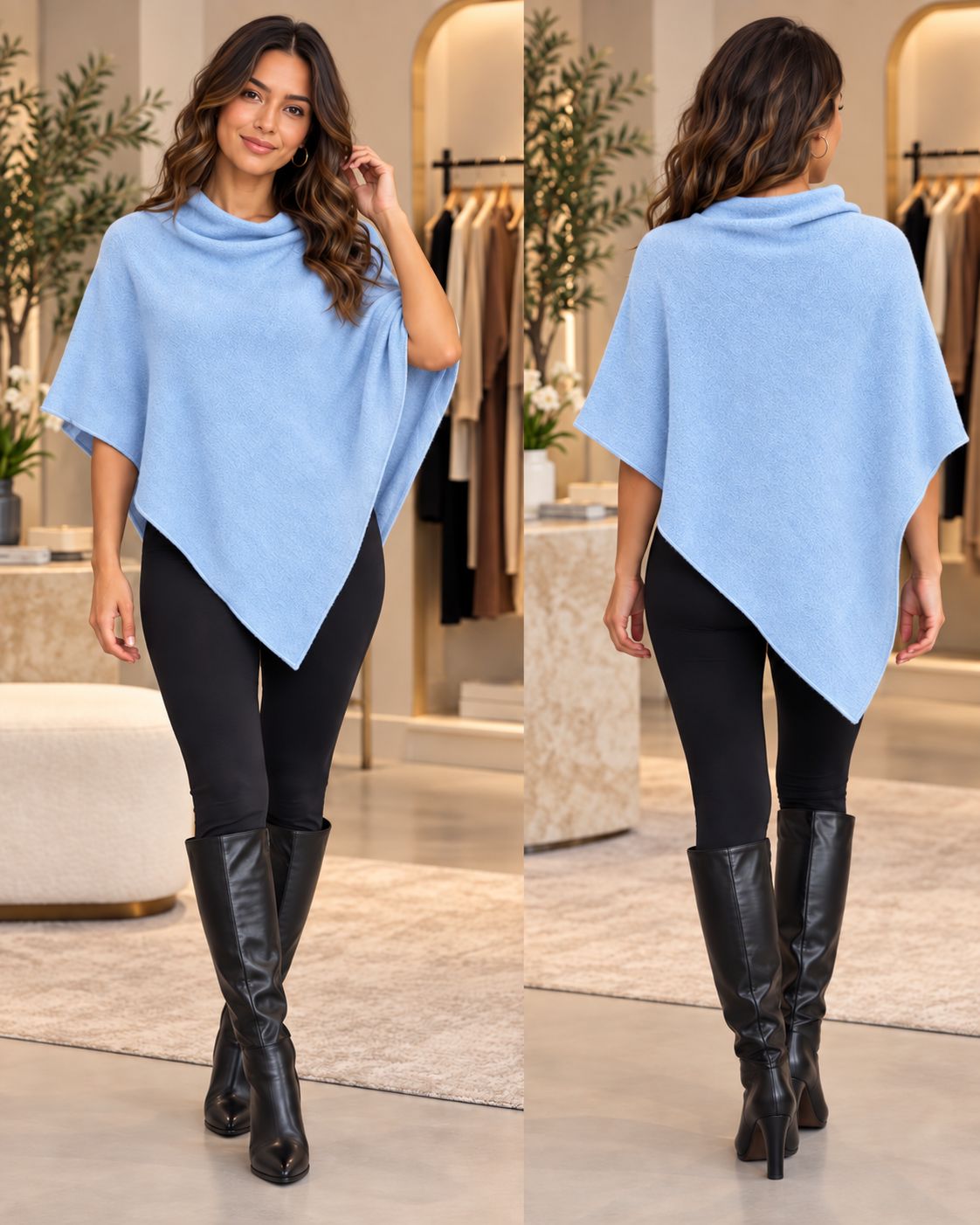 PONCHO DE PUNTO ELENGANCE