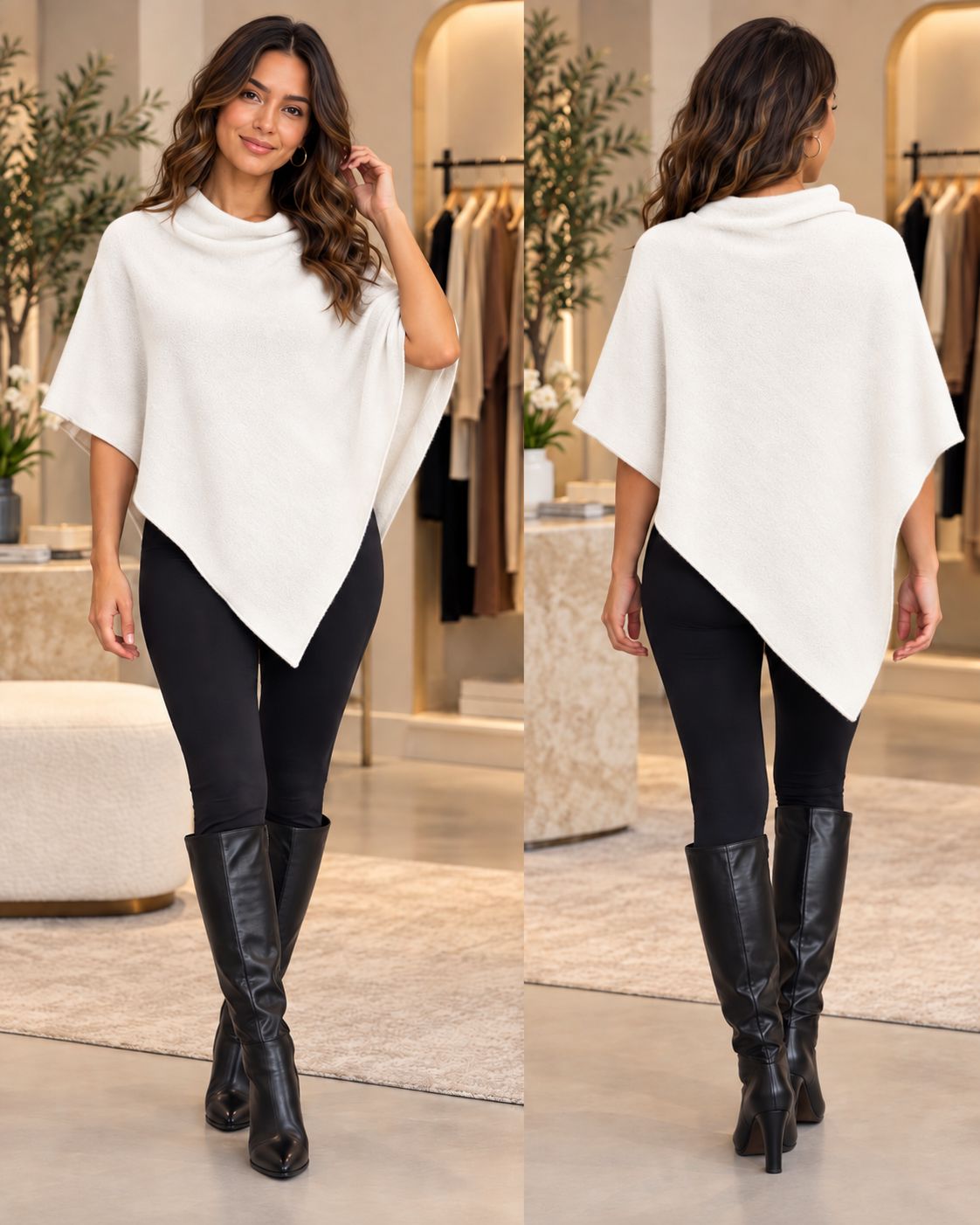 PONCHO DE PUNTO ELENGANCE