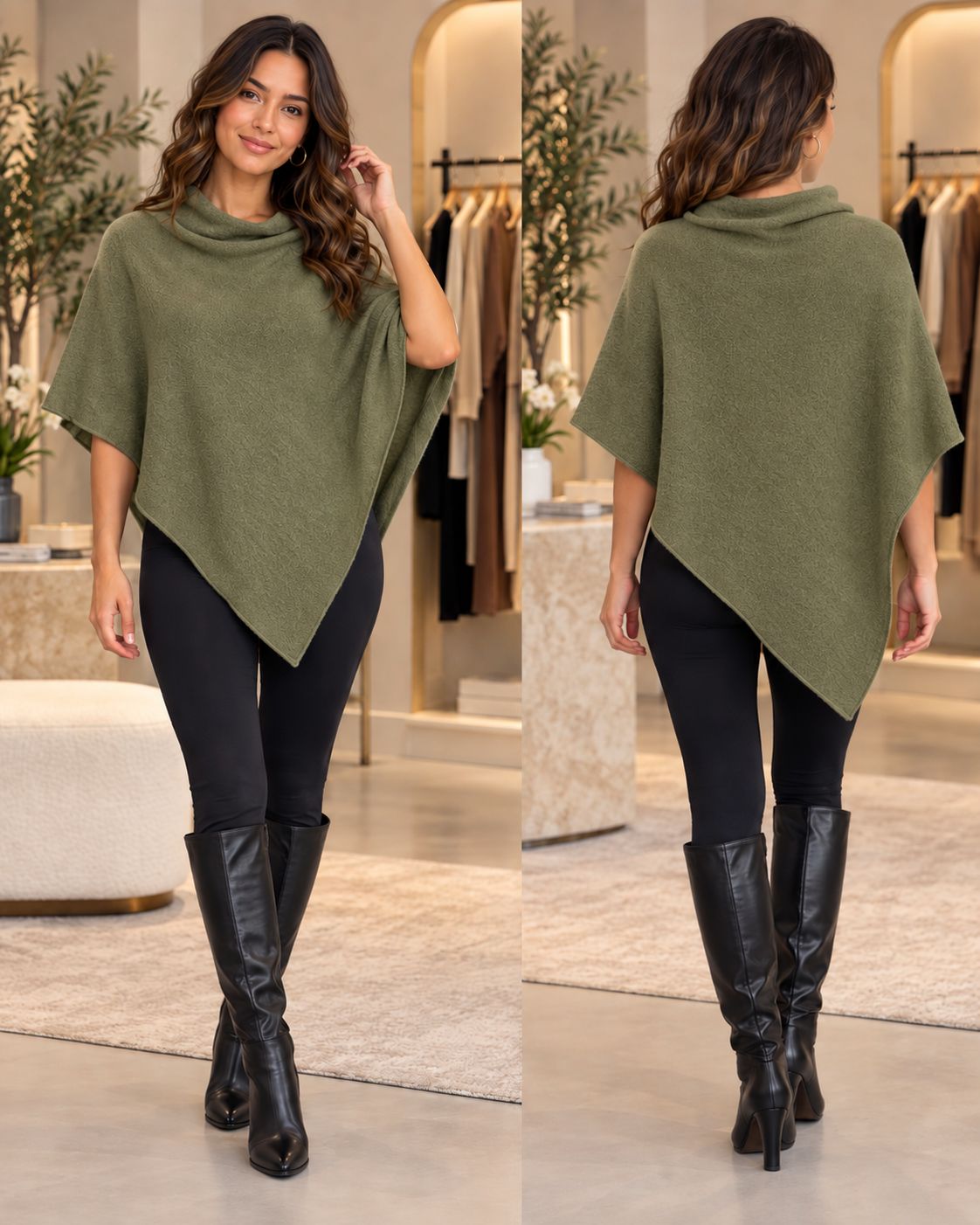 PONCHO DE PUNTO ELENGANCE