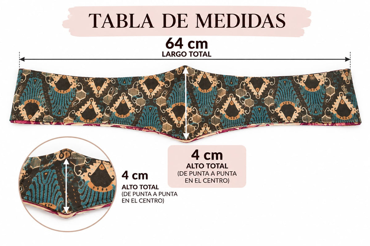 FAJÍN ESTAMPADO DE DOBLE PICO