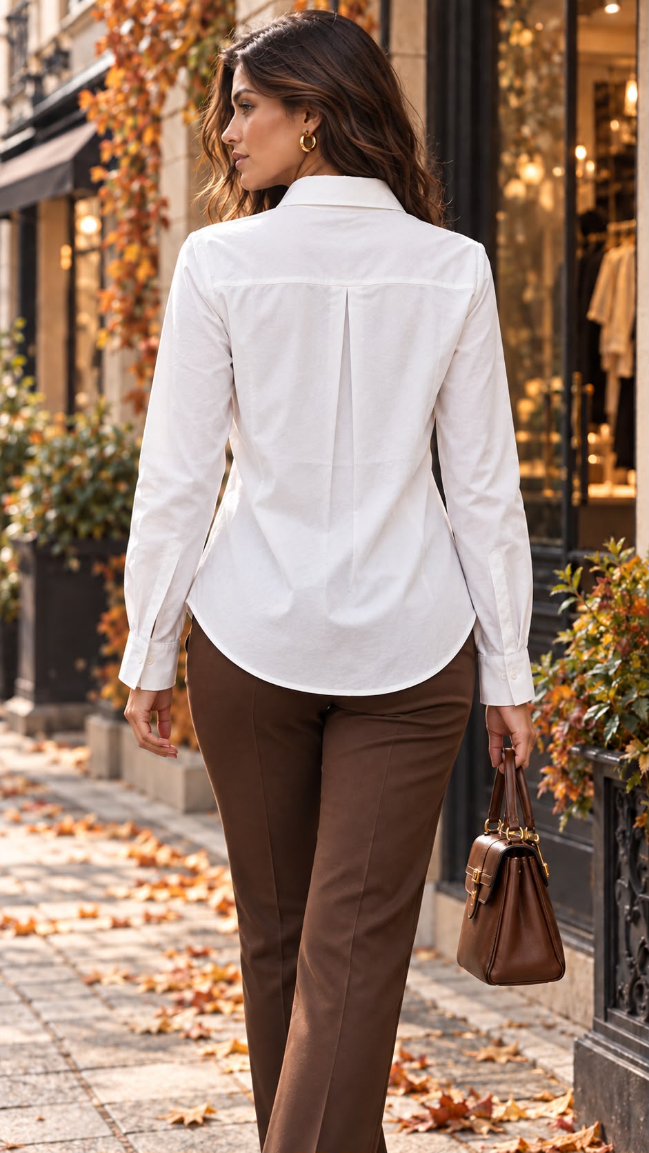 CAMISA BLANCA ELEGANTE CON PAÑUELO