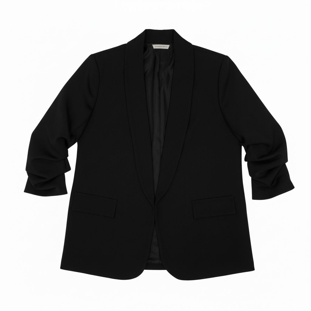 MARYNARKA Z PODWINIĘTYMI RĘKAWAMI PLUS SIZE