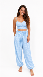 CONJUNTO VICHY TOPY PANTALÓN